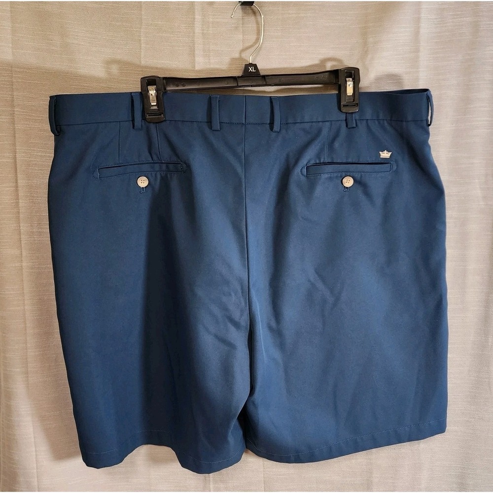 Men Peter Millar Chino Wicking Crown Performance Golf Shorts Navy Blue Size 42